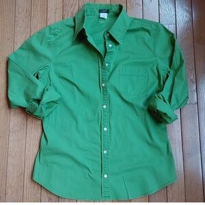 J.Crew Olive Button Down Top